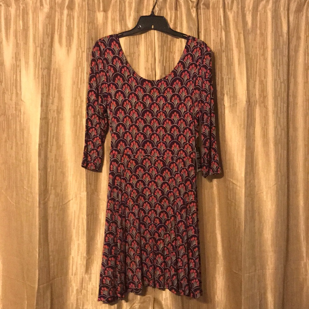 Express floral print skater mini dress